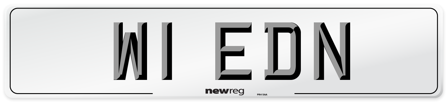 W1 EDN Number Plate from New Reg